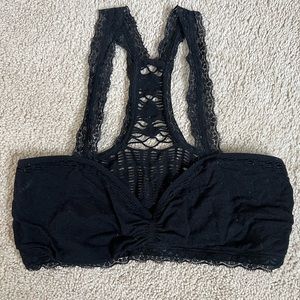 Intimately Free People Black Lace Bralette (M)